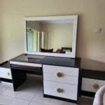 Dresser with Mirror and Puff